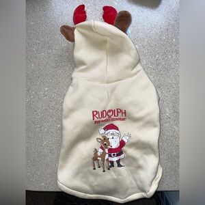 Rudolph the Red Nosed Reindeer Dog Hoodie Christmas Pet Outfit NWT